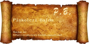 Piskolczi Balda névjegykártya